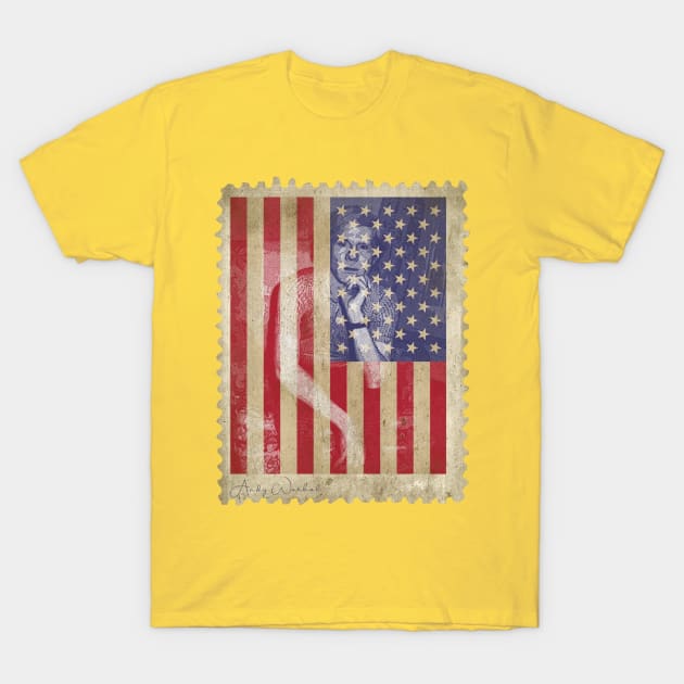 Andy Warhol USA flag T-Shirt by Chillashop Artstudio